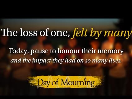 Notice of half-masting: National Day of Mourning
